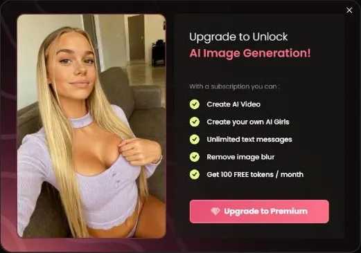 Candy AI upgrade prompt: Upgrade to Unlock AI Image Generation